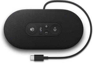 Microsoft - Modern USB-C Speaker, 2- Way Compact Stereo Speaker, Call Controls, Noise Reducing Microphone for Teams & Zoom - Black