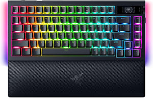 Razer - BlackWidow V4 Pro 75% Wireless Orange Switch Gaming Keyboard with Hot-Swappable Design - Black