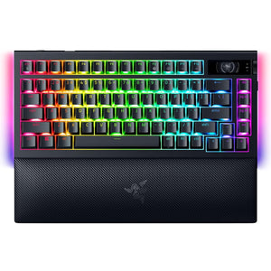 Razer - BlackWidow V4 Pro 75% Wireless Orange Switch Gaming Keyboard with Hot-Swappable Design - Black