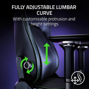 Razer - Iskur V2 Gaming Chair with Adaptive Lumbar Support - Black/Green