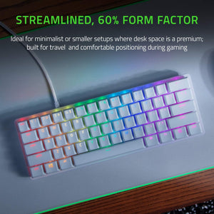 Razer - Huntsman Mini 60% Wired Linear Optical Switch Gaming Keyboard - Mercury Edition