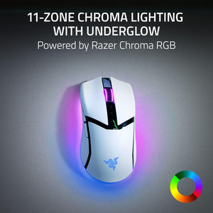 Razer - Cobra Pro Wireless Gaming Mouse with Chroma RGB Lighting and 10 Customizable Controls - White