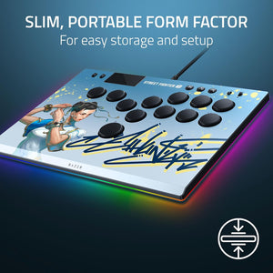 Razer - Kitsune All-Button Optical Arcade Controller for PS5 and PC - SF6 Chun-Li Edition