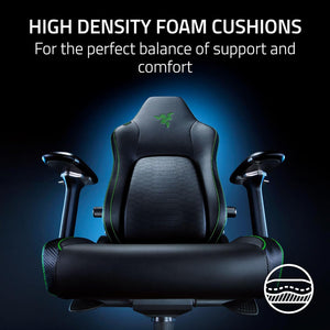 Razer - Iskur V2 Gaming Chair with Adaptive Lumbar Support - Black/Green