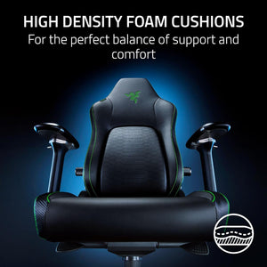 Razer - Iskur V2 Gaming Chair with Adaptive Lumbar Support - Black/Green