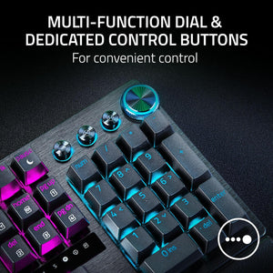 Razer - Huntsman V3 Pro Full Size Wired Analog Optical Esports Keyboard - Black