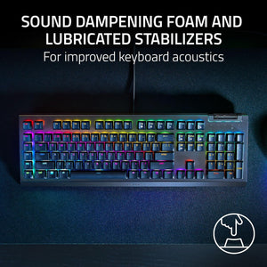 Razer - BlackWidow V4 X Wired Mechanical Yellow Switch Gaming Keyboard with Chroma RGB - Black