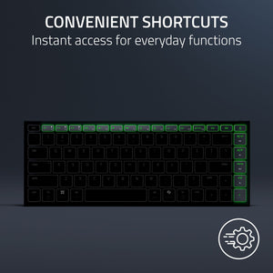Razer - Joro Portable 75% Wireless Gaming Keyboard With Chroma RGB Backlighting - Black