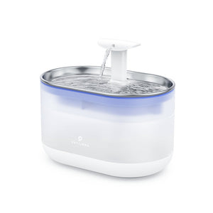 PetLibro - Capsule 2.1L Pet Water Fountain with Two Flow Modes - Stainless Steel Purple