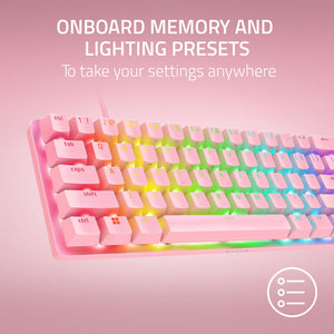 Razer - Huntsman Mini 60% Wired Clicky Optical Switch Gaming Keyboard - Quartz Edition