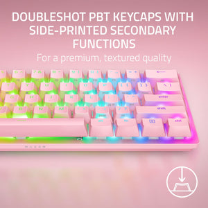 Razer - Huntsman Mini 60% Wired Clicky Optical Switch Gaming Keyboard - Quartz Edition