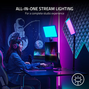 Razer - Key Light for Streaming with Chroma RGB Lighting - Black