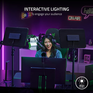 Razer - Key Light for Streaming with Chroma RGB Lighting - Black
