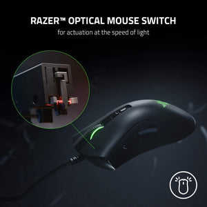 Razer - DeathAdder V2 Wired Optical Gaming Mouse with 8 Programmable Buttons - Black