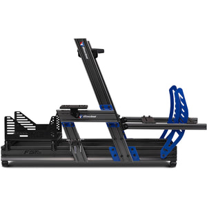 Next Level Racing F-GT Elite Aluminum Formula/GT Simulator Cockpit (iRacing Edition), Carbon Gray/Blue
